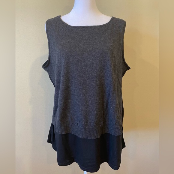 DG2 By Diane Gilman Sleeveless Sweater Top Size L - Picture 1 of 8